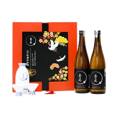 Hộp rượu cao cấp: Set 2 rượu Sake Junmai Ginjo Karakuchi 720ml