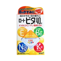 (Big Sale) Nước Nhỏ Mắt Sáng Mắt Rohto 12ml Nhật Bản bổ sung vitamin màu vàng