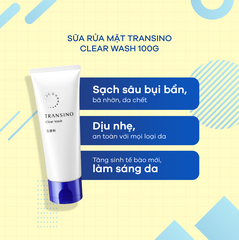 Combo 3 Bước Làm Sạch Da Cơ Bản Cho Da Thâm Sạm Nám Transino Skin Care ( Tẩy Trang- Rửa Mặt- Cấp Ẩm)