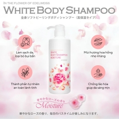 Sữa Tắm Trắng Mịn Da Manis White Body Shampoo Hương Hoa Hồng 450ml