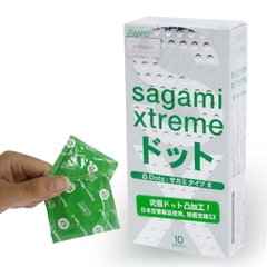 Bao cao su Sagami Xtreme White loại gân gai 0.03 - 10 chiếc - Hàng Nhật nội địa