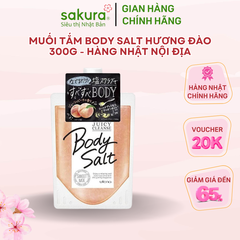 Muối tắm body salt hương Đào 300g - Hàng Nhật nội địa