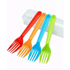 Set 4 dĩa nhựa màu sắc kèm hộp- Hàng Nhật nội địa