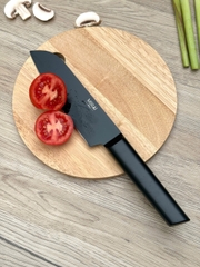 Dao thái inox phủ chống dính nguyên khối Santoku Mirai (dài dao 30cm, lưỡi 16.5cm) - Hàng Nhật nội địa