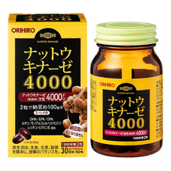 Viên uống Nattokinase 4000FU Plus Orihiro 120 viên hỗ trợ tuần hoàn máu, giảm đột quỵ dùng 60 ngày - Hàng Nhật nội địa