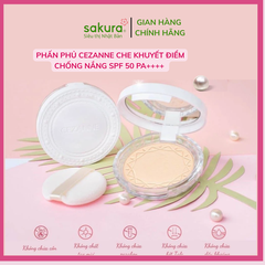 Phấn Phủ Cezanne UV Silk Cover Powder Che Khuyết Điểm Chống Nắng SPF 50 PA++++ tone 01 ( da sáng) - Hàng Nhật nội địa