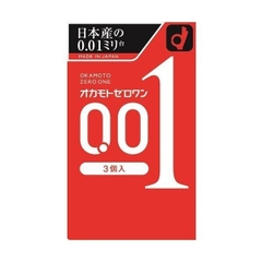 Bao cao su siêu mỏng Okamoto 0.01 Nhật bản ( hộp 3 chiếc )