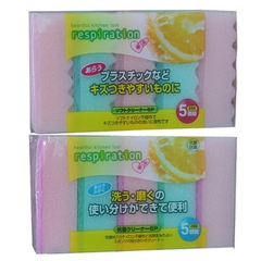 Set 5 miếng xốp rửa bát hình răng cưa  - Hàng Nhật nội địa