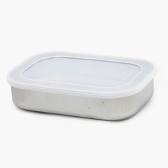 Hộp inox đựng thực phẩm có nắp dáng chữ nhật Echo 15x10cm - Hàng Nhật nội địa