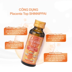 Nước uống tinh chất nhau thai Shinnippai Placenta Top (Hộp 10 chai x 50ml) - Hàng Nhật nội địa