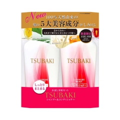 Bộ dầu gội và dầu xả dưỡng ẩm và giữ nếp Shiseido Tsubaki Moist 450ml - Hàng Nhật nội địa