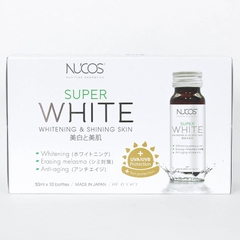 ( Sale 40%) Nước Uống Trắng Da Collagen Nucos Super White Nhật Bản Hộp 10 Lọ - Hàng Nhật nội địa