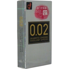 HỘP 12 CHIẾC BAO CAO SU SIÊU MỎNG OKAMOTO CONDOMS 0.02 4547691710482