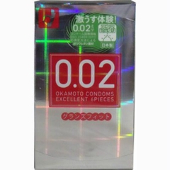 HỘP 6 CHIẾC BAO CAO SU SIÊU MỎNG OKAMOTO CONDOMS 0.02