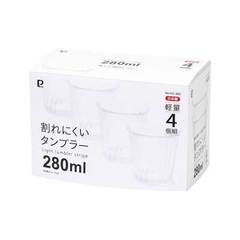"Bộ 4 cốc nhựa trong siêu bền Pearl Life 280ml "