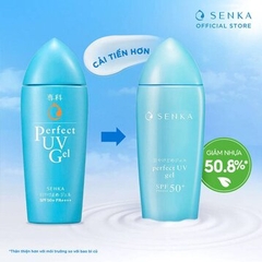 Gel Sữa Chống Nắng Senka Ẩm Mượt Cho Da Khô Perfect UV Gel SPF50+ PA++++ 80g - Hàng Nhật nội địa