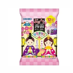 Thạch Trái Cây Orihiro Vị Nho Và Đào Hinamatsuri Orihiro 240g ( 12 túi) - Hàng Nhật nội địa