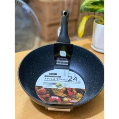 Chảo đá hoa cương đáy từ cao cấp LEZZET 24cm sâu lòng