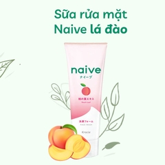 Sữa rửa mặt Naive 130gr hương đào - Hàng Nhật nội địa