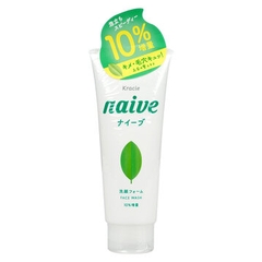 Sữa Rửa Mặt Naive Kracie Chiết Xuất Trà Xanh Cho Da Dầu Mụn 143g - Hàng Nhật nội địa