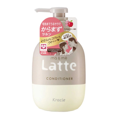 Chai dầu xả cho mẹ và bé Ma&Me Latte hương táo và hoa mẫu đơn 490ml - Hàng Nhật nội địa