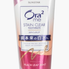 Kem đánh răng Ora2 me Stain Clear A2 140g ( hương bạc hà lá đào) - Hàng Nhật nội địa