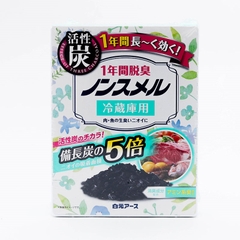 Hộp khử mùi tủ lạnh than hoạt tính Hakugen (dùng được 1 năm, dạng hạt 25g) - Hàng Nhật nội địa