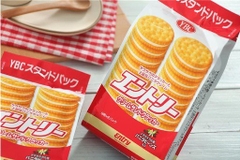 Bánh quy kẹp kem vani YBC Entry gói 171gr (18 bánh) - Hàng Nhật nội địa