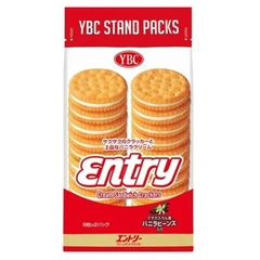 Bánh quy kẹp kem vani YBC Entry gói 171gr (18 bánh) - Hàng Nhật nội địa