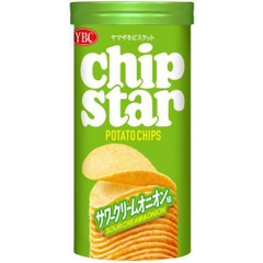 YBC SNACK KHOAI TÂY CHIP STAR VỊ BƠ, NƯỚC TƯƠNG màu xanh dương