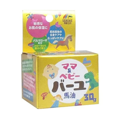 Kem bôi dưỡng ẩm chiết xuất dầu ngựa cho trẻ sơ sinh và mẹ bầu Unimat Rikken 30g - Hàng Nhật nội địa