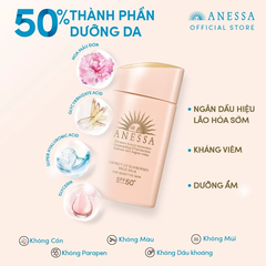 Sữa Chống Nắng Dịu Nhẹ Cho Da Nhạy Cảm Và Trẻ Em Anessa Perfect UV Sunscreen Mild Milk 60ml - Hàng Nhật nội đia