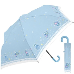 Ô gấp siêu nhẹ , chống gió Disney màu xanh da trời size 110cm - Hàng Nhật nội địa