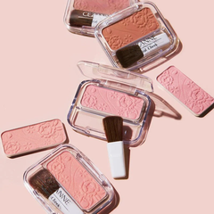 Phấn má hồng Cezanne Natural Cheek hộp 4g kèm cọ ( màu 10 hồng cam ) - Hàng Nhật nội địa