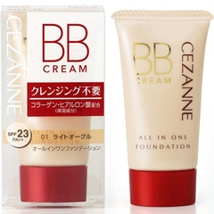 Kem nền BB Cream Cezanne 40g SPF 23, PA++ màu 01 Light ochre cho da sáng - Hàng Nhật nội địa