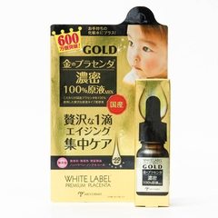 Serum cao cấp chứa nhau thai đậm đặc cấp ẩm sâu, ngừa lão hóa White Label Premium Placenta Gold Essence MICCOSMO 10ml - Hàng Nhật chính hãng