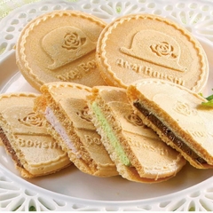 Bánh quy kẹp kem cao cấp Akai Boshi Kukkia - Hàng Nhật nội địa