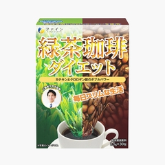 THỰC PHẨM BẢO VỆ SỨC KHỎE GREEN TEA & DIET COFFEE FINE JAPAN HỘP 30 THANH - Hàng Nhật nội địa