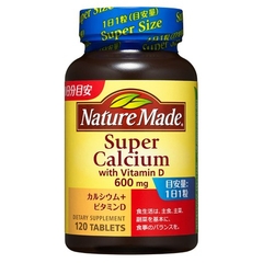 Viên uống Canxi Nature Made nội địa Nhật Bản Super Calcium with Vitamin D 120 viên - Hàng Nhật nội địa