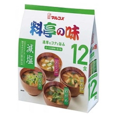 Soup Miso Marukome 4 Vị Ăn Liền Ít Muối 12 Gói - Hàng Nhật nội địa