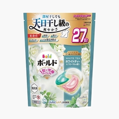 Viên giặt xả Nhật Bản khử mùi, chống nhăn, ố vàng 4 trong 1 Gel Ball Bold P&G Hương hoa trà trắng 27 viên - Hàng Nhật nội địa