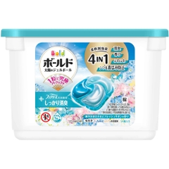 Viên giặt xả đa năng 4in1 P&G Bold 14 viên hương hoa tự nhiên - Hàng Nhật nội địa