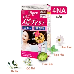 Thuốc nhuộm tóc phủ bạc nhanh 10p Nhật Bản Bigen Speedy Color Cream màu 4NA (nâu đen) - Hàng Nhật nội địa
