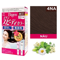 Thuốc nhuộm tóc phủ bạc nhanh 10p Nhật Bản Bigen Speedy Color Cream màu 4NA (nâu đen) - Hàng Nhật nội địa