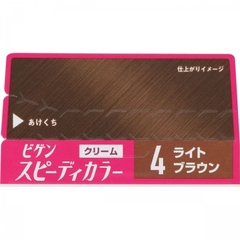 Thuốc nhuộm tóc phủ bạc nhanh 10p Nhật Bản Bigen Speedy Color Cream màu 4 (nâu hạt dẻ) - Hàng Nhật nội địa
