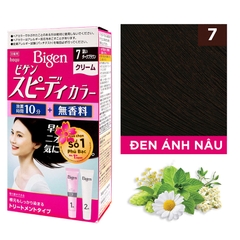 Thuốc nhuộm tóc phủ bạc nhanh 10p Nhật Bản Bigen Speedy Color Cream màu 7 (đen nhiều) - Hàng Nhật nội địa