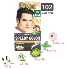 Thuốc nhuộm tóc Bigen Hoyu nam màu đen ngả nâu (102) - Hàng Nhật nội địa