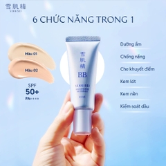Kem nền trang điểm đa năng 6in1 Sekkisei Brightening BB Essence 26ml ( 01 tone sáng) - Hàng Nhật Nội Địa