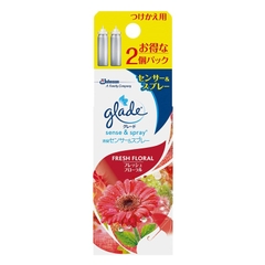 Set 2 tinh dầu thay thế máy khử mùi thơm phòng Glade Fresh Floral 18mL (hương hoa)- Hàng Nhật nội địa