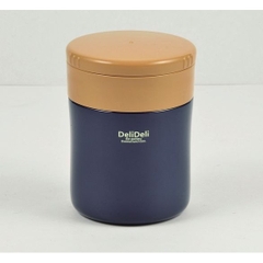 Bình ủ cháo kèm thìa Pearl Lilfe (400ml, màu xanh navy)- Hàng Nhật nội địa